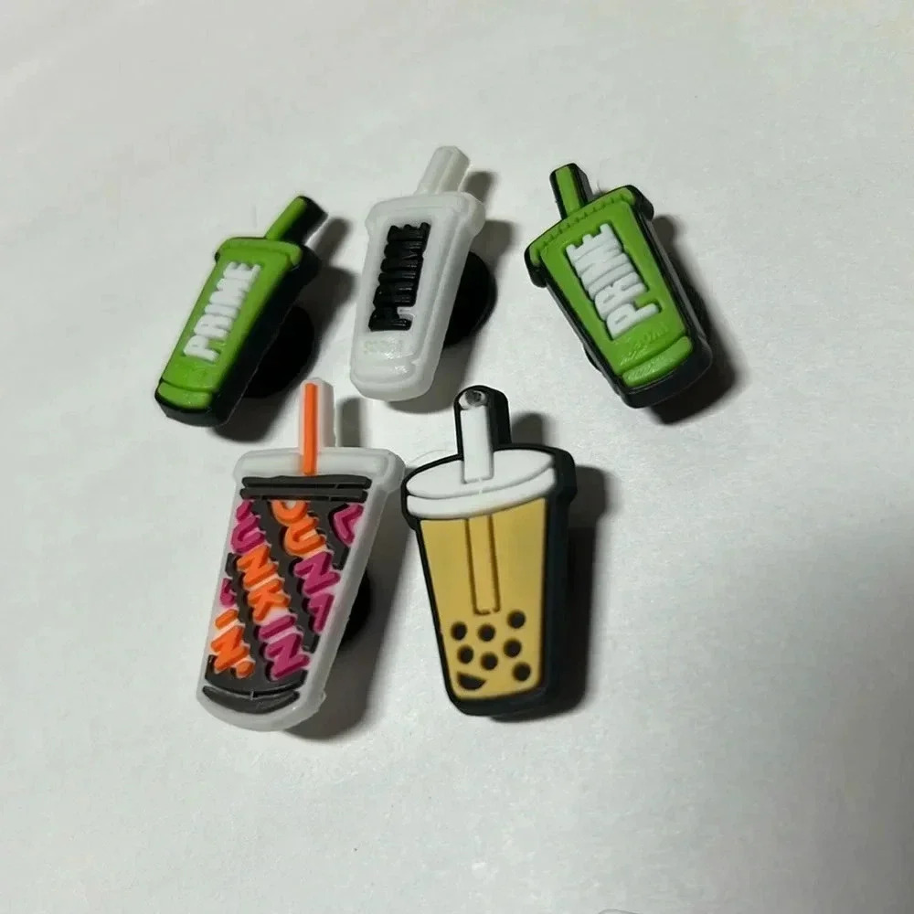 Drink Shoe Charms Set 5pc Prime Dunkin Boba Tea for Clogs‎ Accessories
